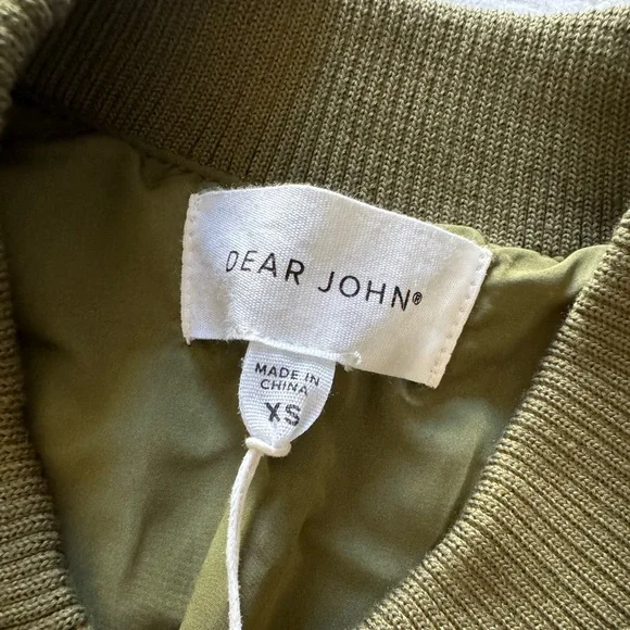 Dear John VANESSA QUILTED SHERPA JACKET PINE GREEN - Picture 4 of 5